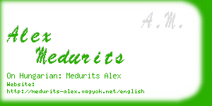 alex medurits business card